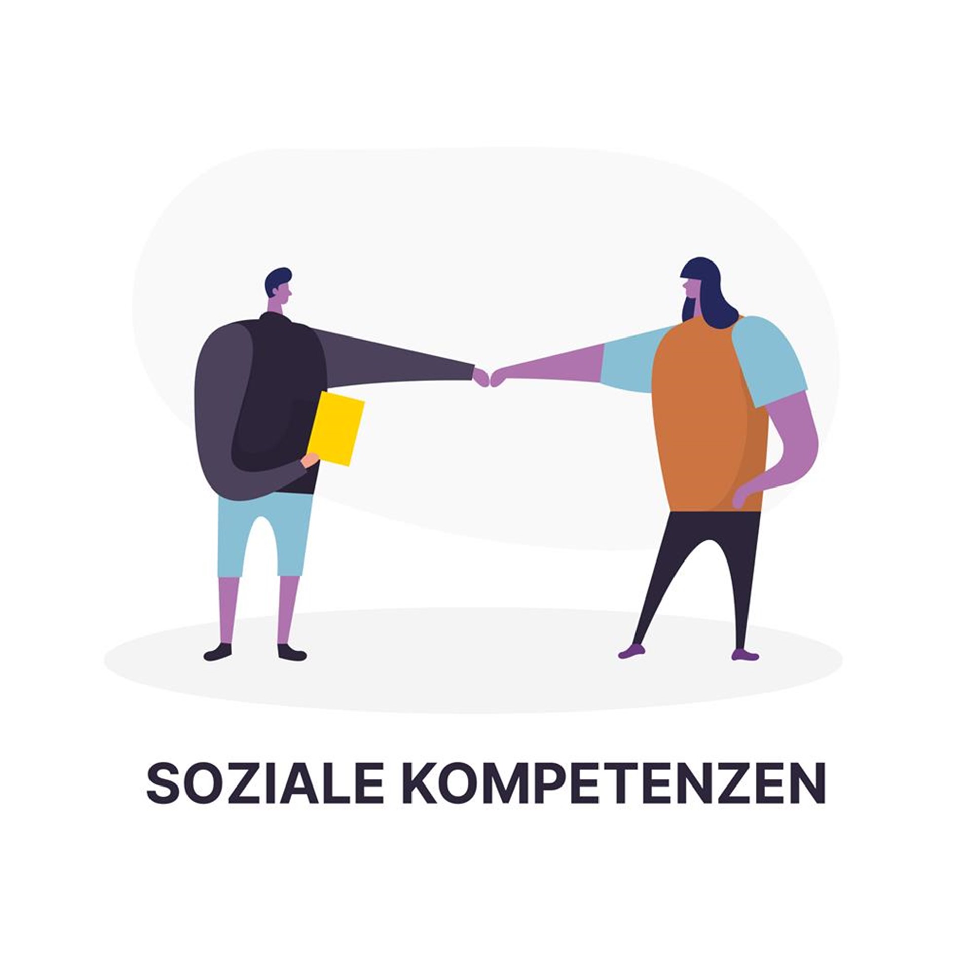 Zwei Zeichentrickfiguren geben sich einen Fistbump.